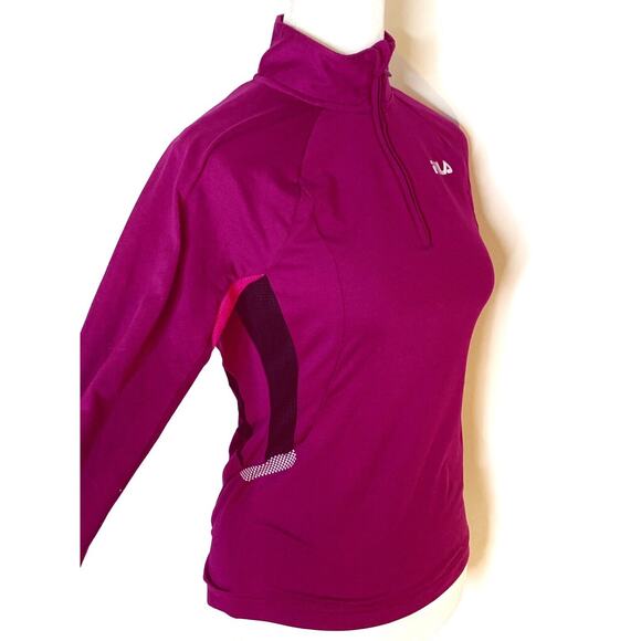 Fila Women Mock Neck Training jacket sport running 1/4 Zip Lightweight purple - Picture 7 of 12